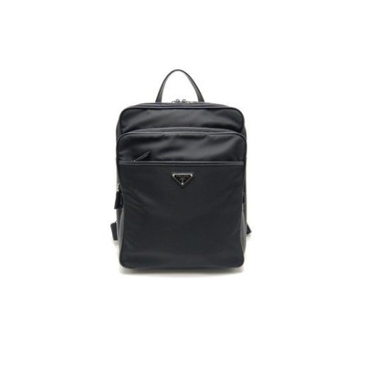 PRADA BLACK NYLON BACKPACK FOR MEN 2VZ064 (35*26*12cm) 